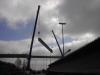 Brückenträger aus Beton 106 t, 42 m lang Brückenbaustelle in Belgien